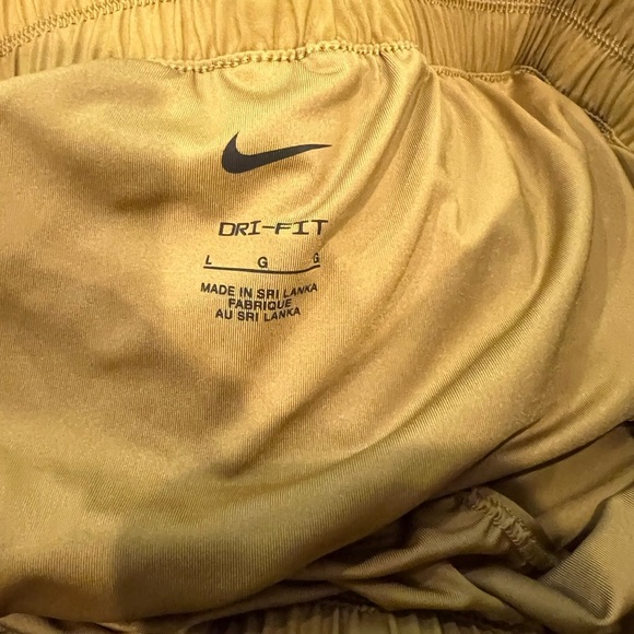 Nike Bronze/Gold Athletic Shorts Performance High Rise Thick Waist Sz L - Picture 5 of 9